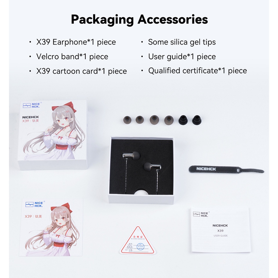 Tai Nghe NiceHCK X39 HD Có Dây Âm Thanh HIFI 6mm Âm Trầm Theo Dõi IEM X49