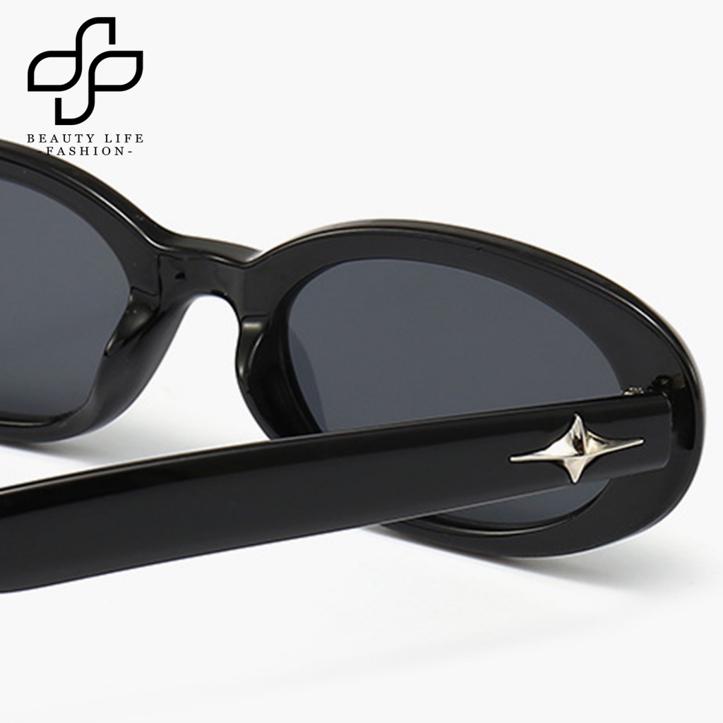 Kính Mát Hình Oval Gọng Nhựa Thời Trang