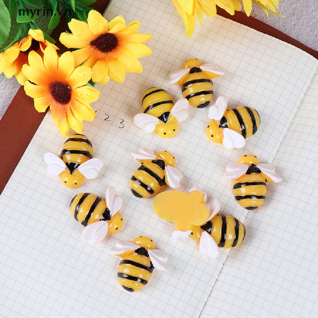 Set 10 Chú Ong Bằng Nhựa Resin Dùng Làm Đồ Thủ Công DIY