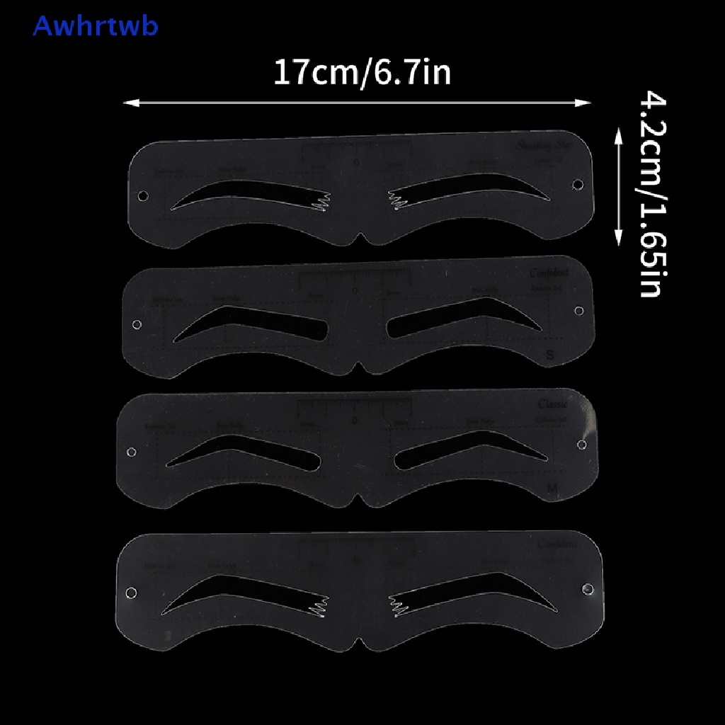 Set 12 Khuôn Kẻ Định Hình Lông Mày Tiện Dụng Chất Lượng Cao Mới