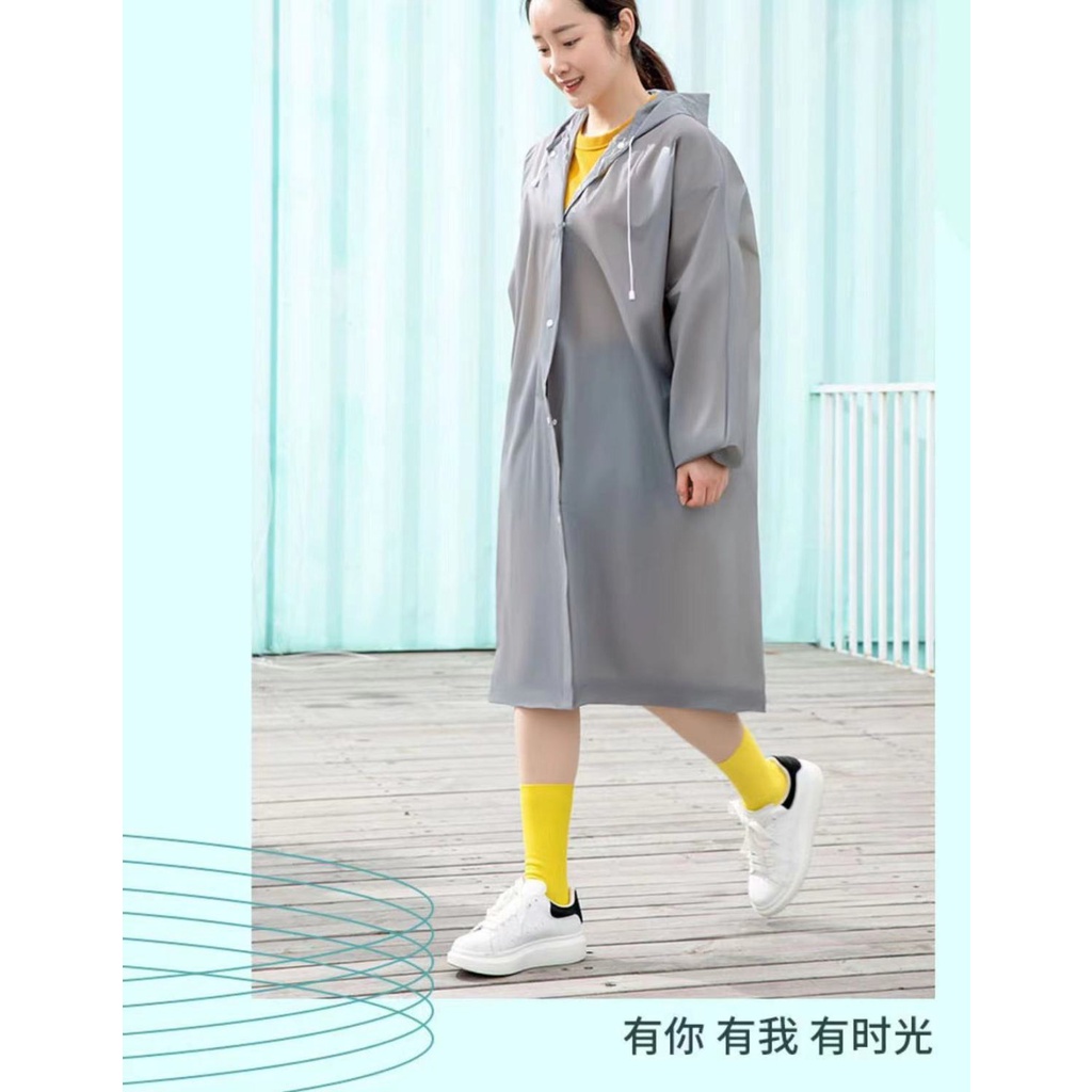 Áo Mưa Dáng Dài Dày Dặn Trong Suốt Dùng Một Lần Tiện Dụng Cho Nam Và Nữ