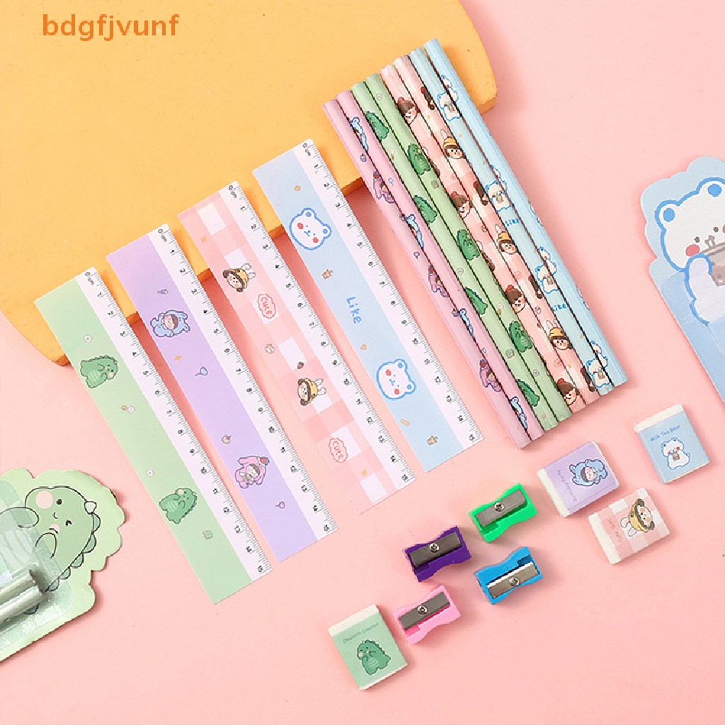 1 Set Bút Chì Kèm Đồ Chuốt Họa Tiết Hoạt Hình Cho Bé