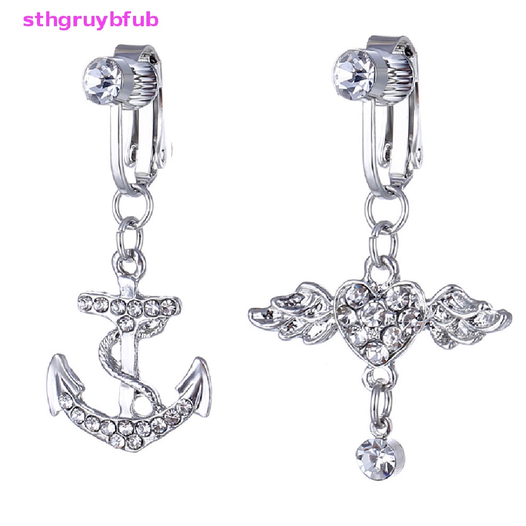 Khuyên Rốn Dạng Kẹp Đính Đá Giả Kim Cương