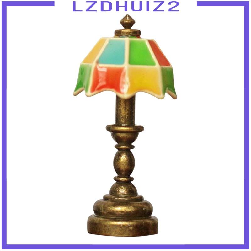 Đèn Bàn Mini Màu Be Trang Trí Nhà Búp Bê 1: 12