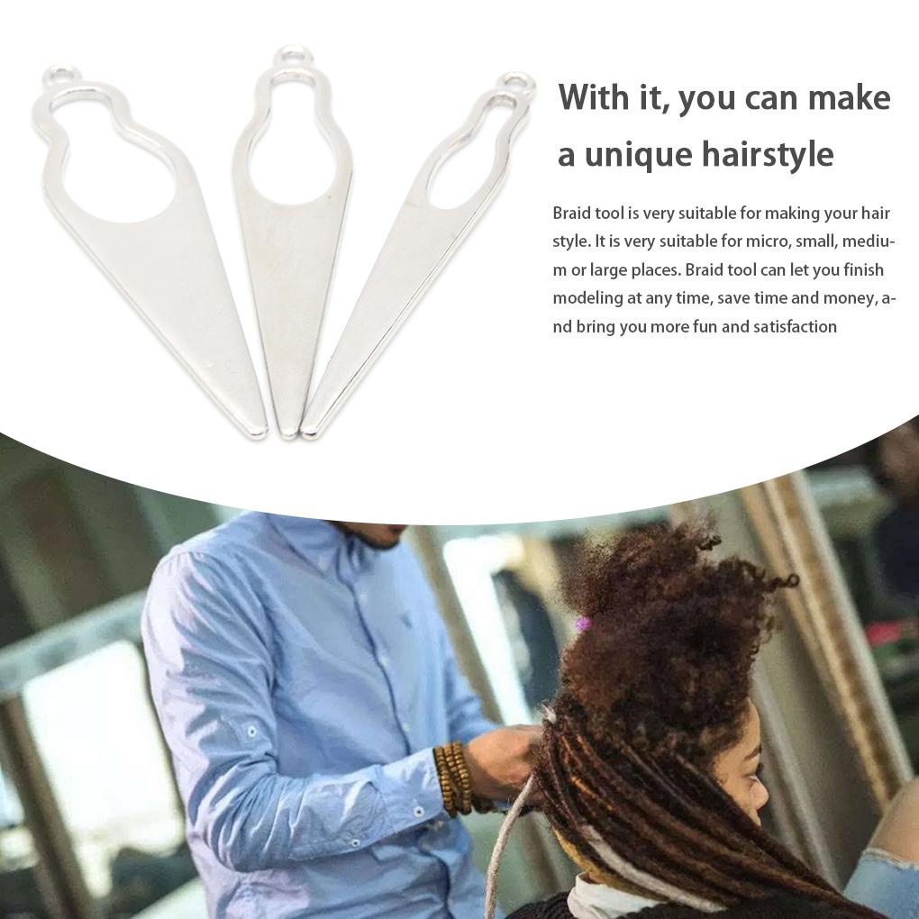 Set 3 Dụng Cụ Tạo Kiểu Tóc Dreadlock Bằng Thép Không Gỉ