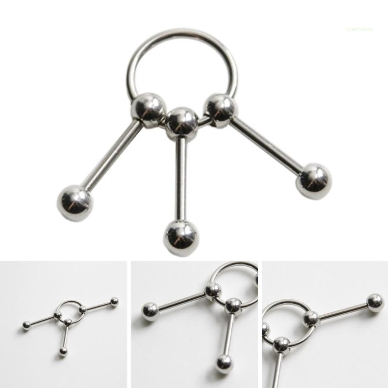 San * Khuyên Xỏ Tai Hình Cây Cầu Bằng Thép Không Gỉ Đặc Biệt Có Thể Di Chuyển