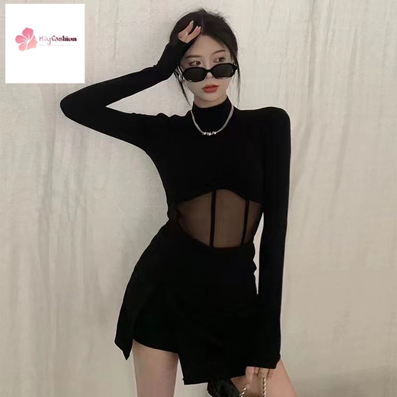 Áo Lưới Đen Dáng Ôm Phong Cách Âu Mỹ Thời Trang Mùa Hè 2022 Cho Nữ