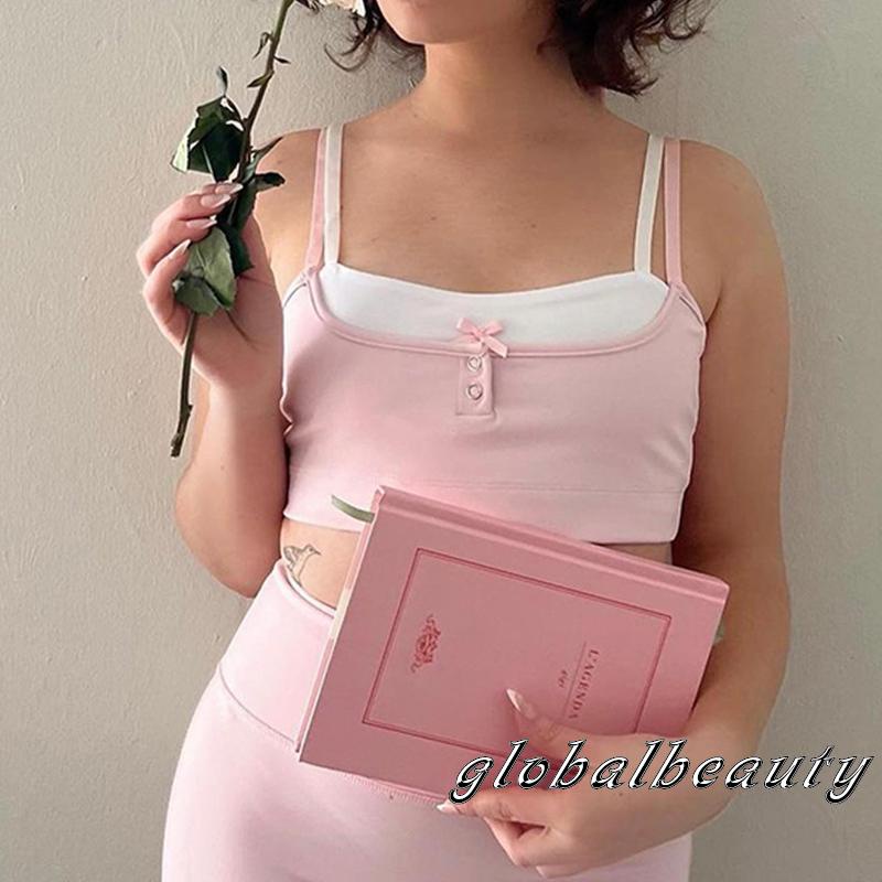 Áo Hai Dây Mỏng Hở Lưng Phối Nơ Thời Trang Mùa Hè Cho Nữ