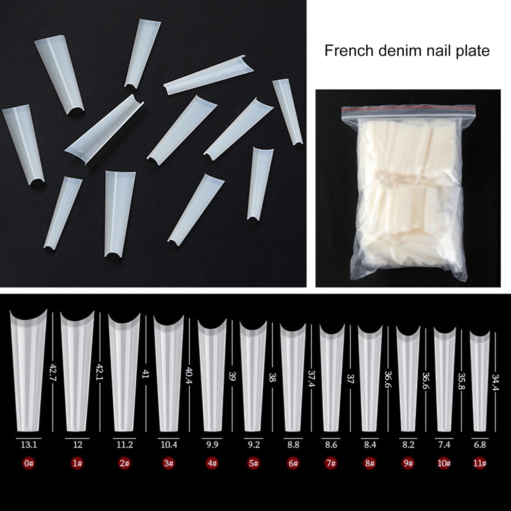 Bộ 500 Móng Tay Giả Che Phủ Toàn Diện Siêu Mỏng Linh Hoạt Có Thể Tháo Rời Cho Nữ