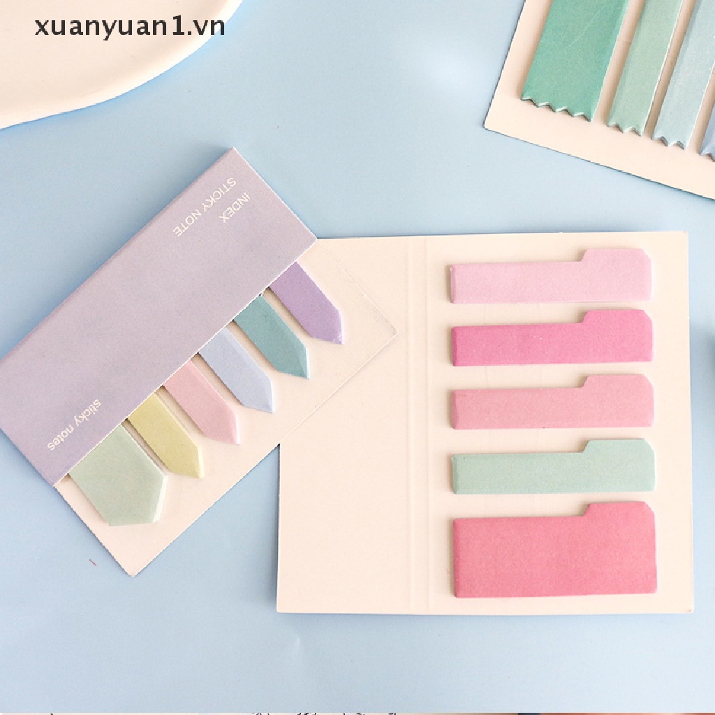 Set 120 Tờ Giấy Ghi Chú Tự Dính Màu Sắc Macaron Xinh Xắn Tiện Dụng
