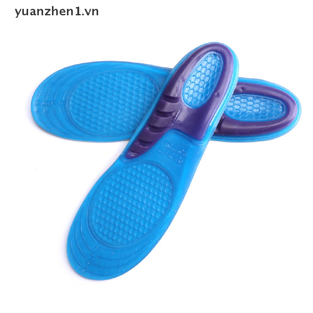 Miếng Lót Giày Thể Thao Hỗ Trợ Giảm Đau Lòng Bàn Chân Chống Sốc Bằng Silicon Gel Mềm Dành Cho Nam Và Nữ