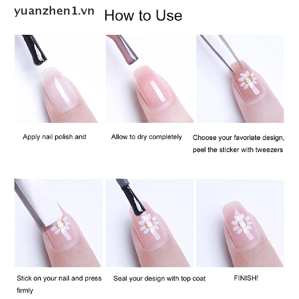 1 Tờ Miếng Dán Trang Trí Móng Tay Hình Bướm 5D Màu Gradient