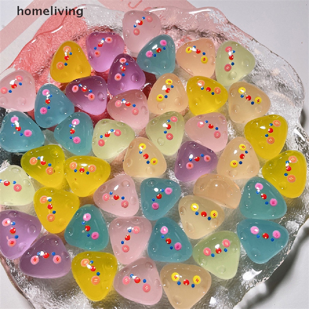 Bộ 5 Đồ trang trí Phô Mai Hoạt Hình Bằng Nhựa Resin Phát Sáng Trang Trí Tiểu Cảnh DIY