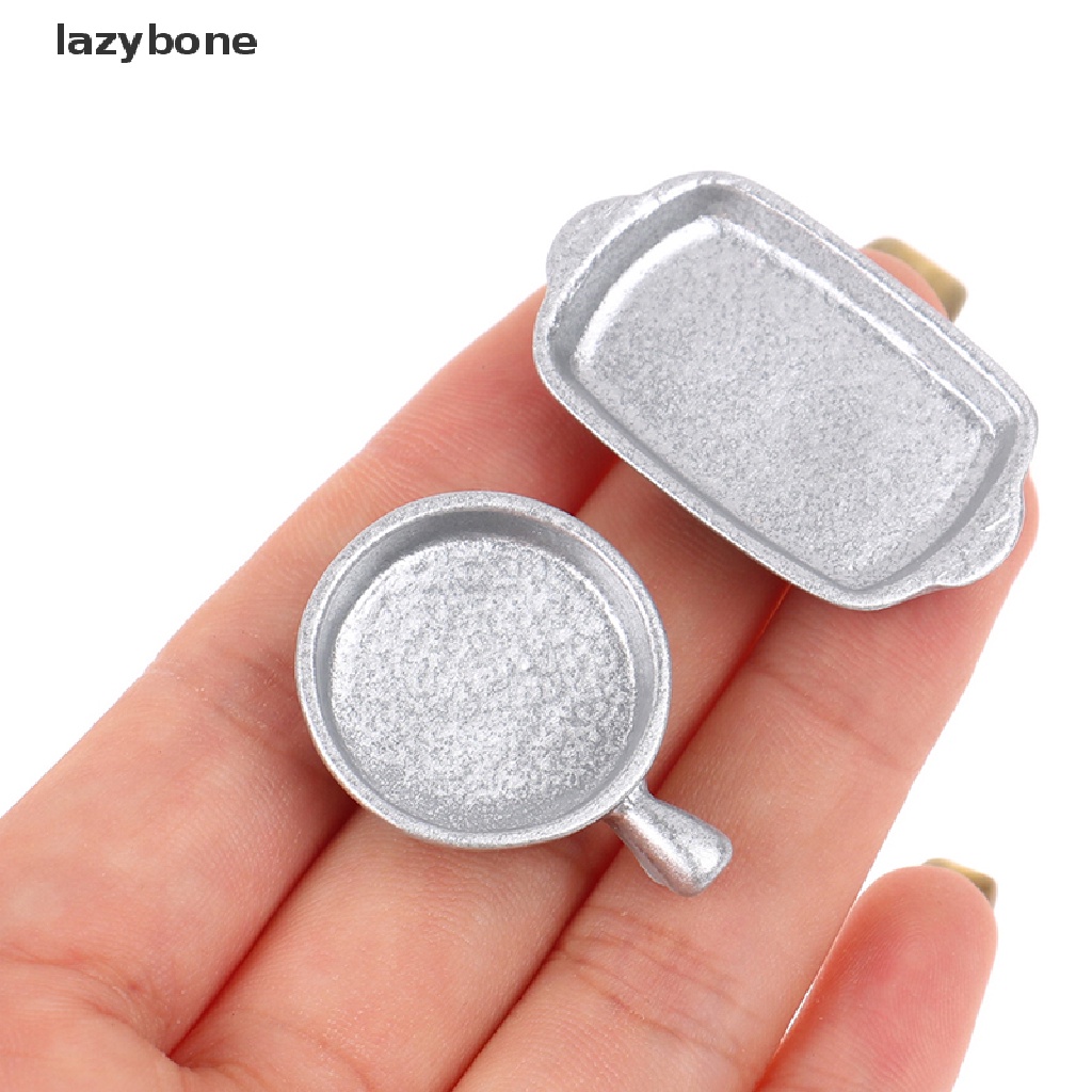 Set 4 Chảo Nấu Ăn Mini Tỉ Lệ 1: 12 Dành Cho Nhà Búp Bê