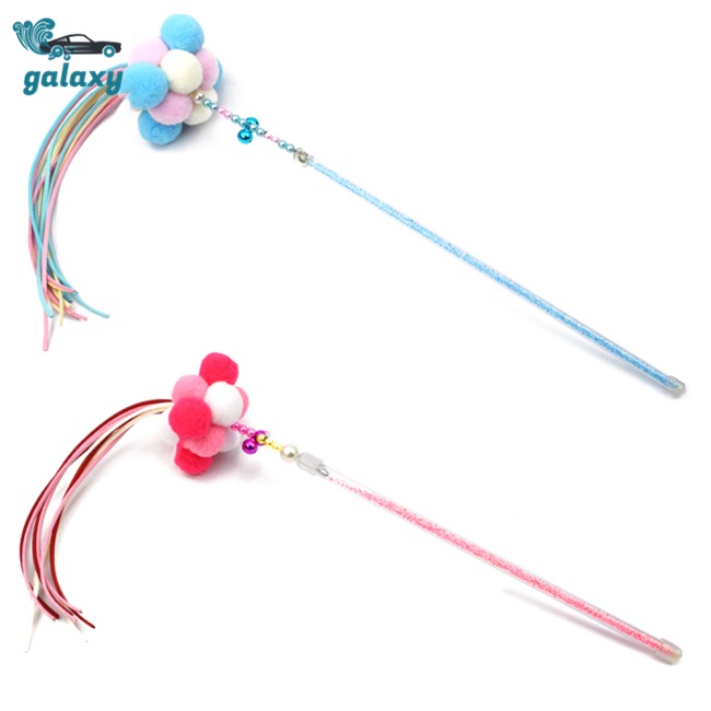 Gậy Trêu Mèo Hình galaxy Có Chuông Và Bóng Lông Tua Rua Giúp Giảm Căng Thẳng