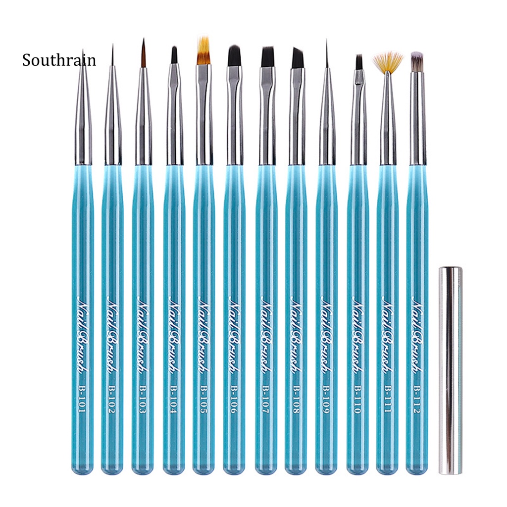 1 Bộ Cọ Vẽ Móng Tay Bằng Nhựa Lông Mềm Siêu Nhẹ Chống Chảy Xệ Có Thể Tái Sử Dụng