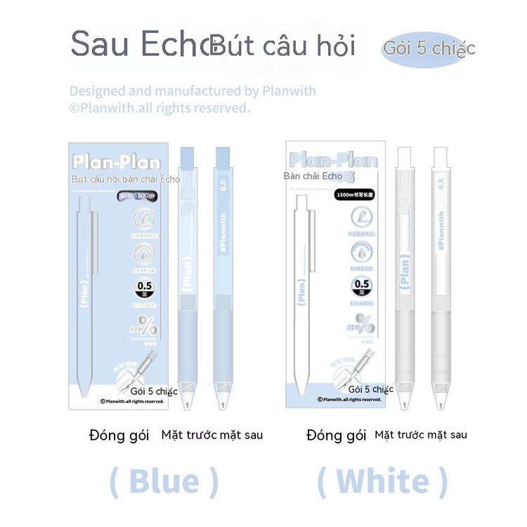 Hộp Bút Mực Gel Trong Suốt Ngòi 0.5mm Dành Cho Học Sinh