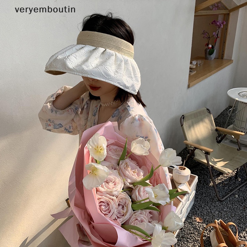 Mũ Chống Nắng Hai Mặt Hở Chóp Có Thể Gập Lại Hình Vỏ Sò Thời Trang Đi Biển Cho Nữ n