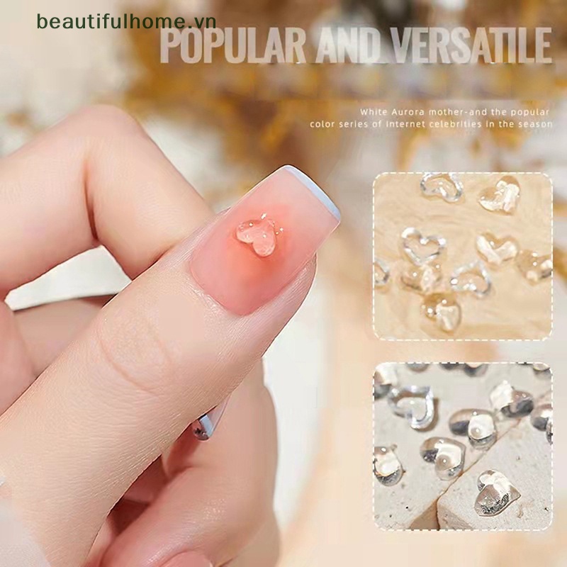 Set 100 Hạt Đá 3D Bằng Nhựa Dùng Trang Trí Móng Tay Nghệ Thuật DIY