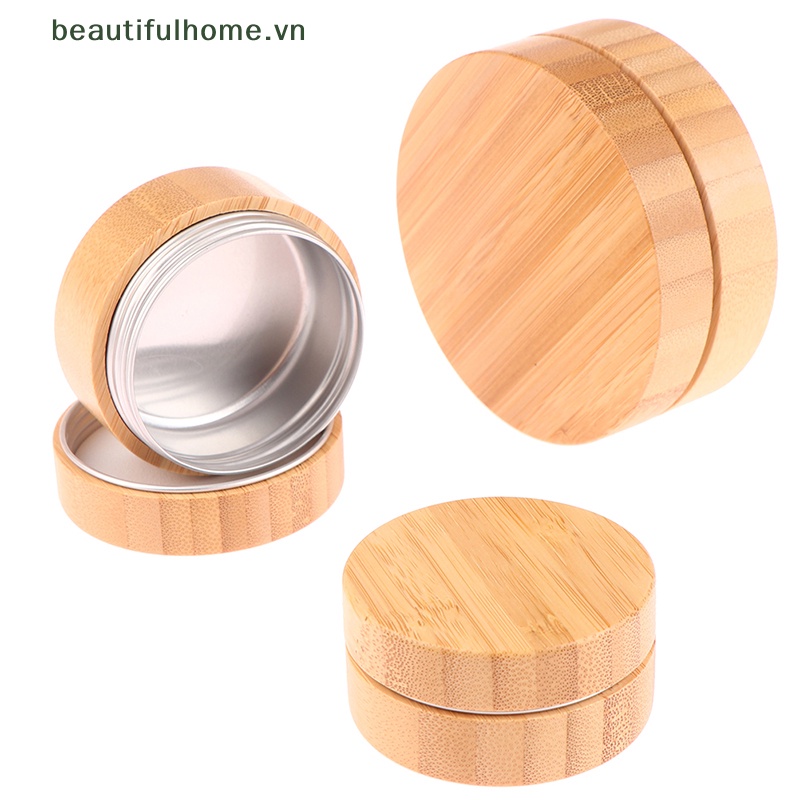 1 Hũ Rỗng Đựng Kem 30 / 50 / 100G Có Nắp Bằng Tre