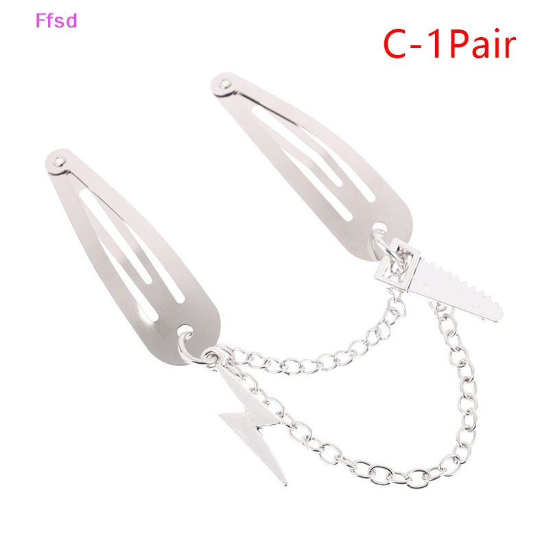 {Ffsd} Kẹp Tóc Chuỗi Xích Kim Loại Hình Bướm Phong Cách Punk Thời Trang Dự Tiệc Halloween * Bán Chạy