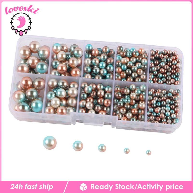 Chuỗi Hạt Ngọc Trai Nhân Tạo Màu Đen 4 / 5 / 6 / 8 / 10mm Làm Đồ Thủ Công