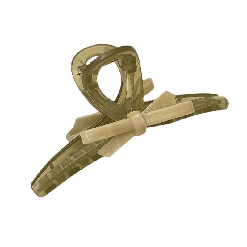 Kẹp Tóc Hình Cá Mập Đính Nơ Lớn Phong Cách Hàn Quốc Đơn Giản Dành Cho Nữ Moouga /