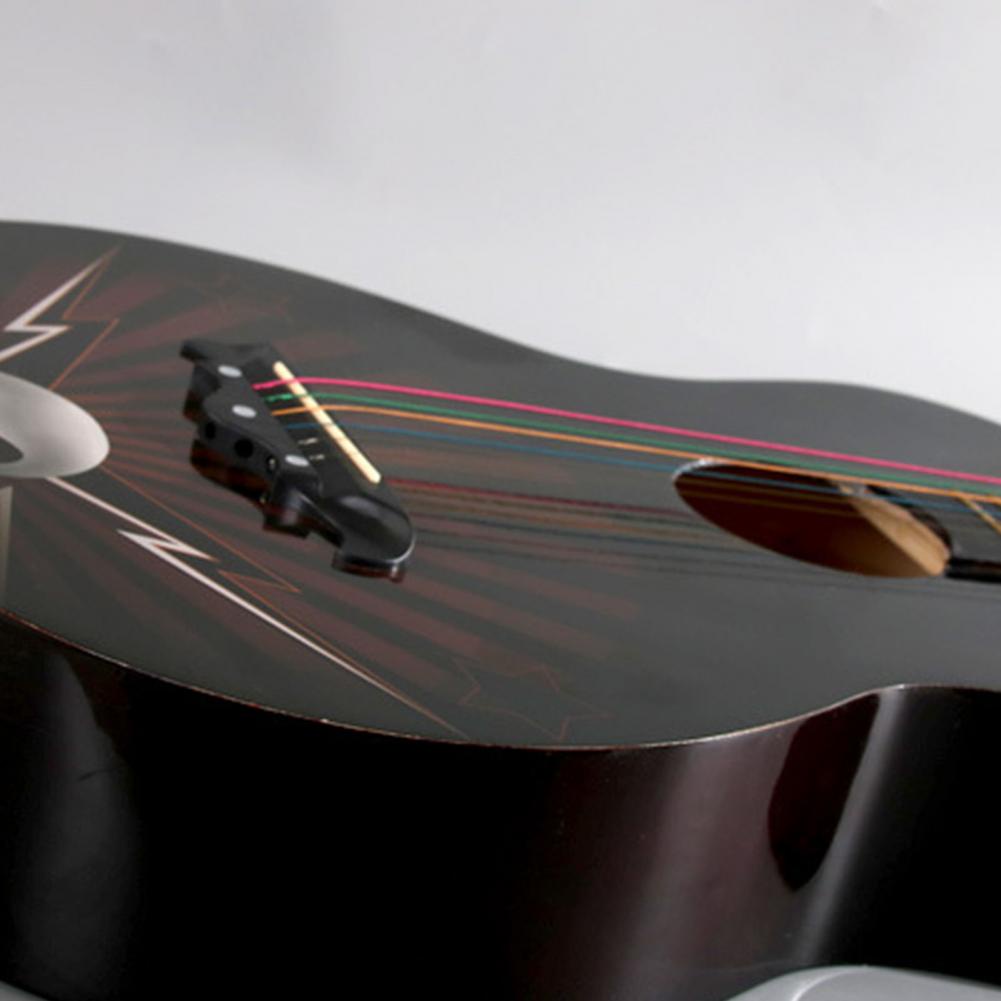 Đàn Guitar Gỗ 38in Graffiti Hoa Văn Mật Độ Cao Acoustic Cho Người Mới Bắt Đầu  AKOASM