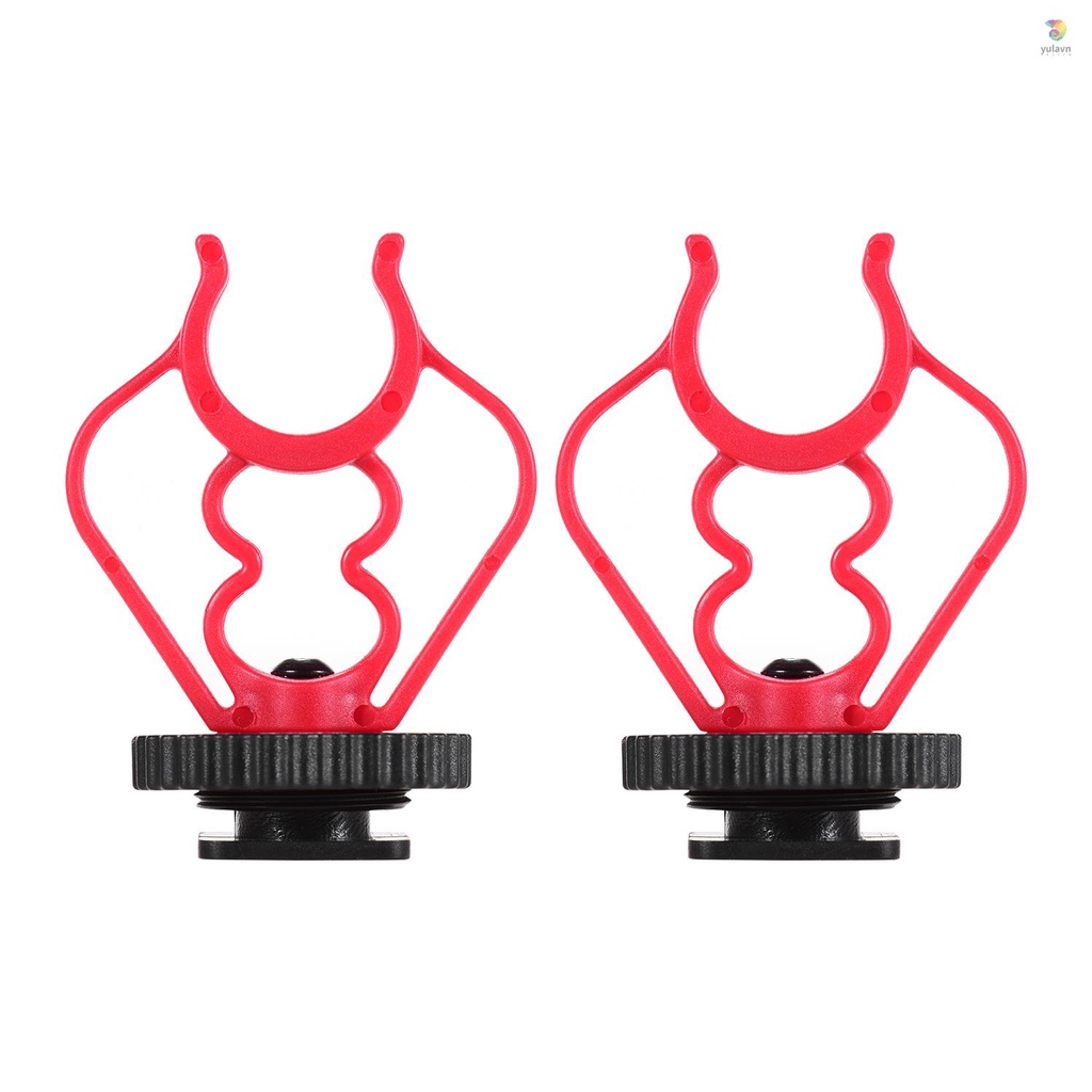 Bộ 2 Giá Đỡ Micro Bằng Nhựa ABS Màu Đen / Đỏ Thông Dụng Tiện Lợi