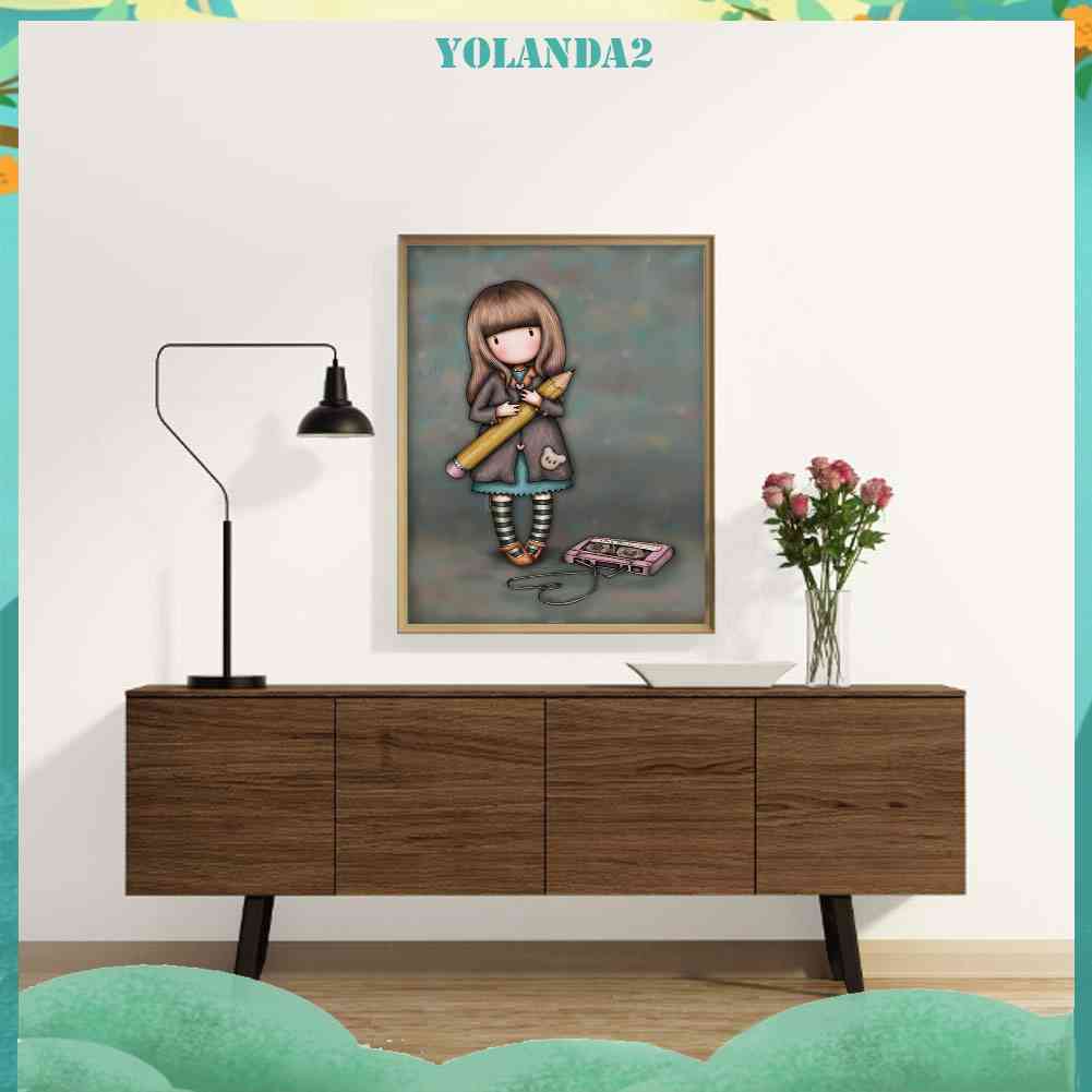 Tranh Đính Đá Kim Cương Toàn Bộ 5D DIY Hình Búp Bê