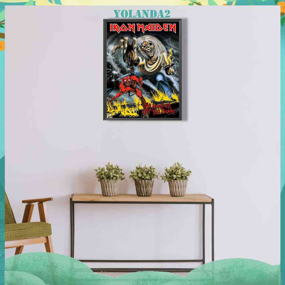 Bộ Tranh Đính Đá 5D Toàn Diện Họa Tiết Cô Gái Sắt Độc Đáo DIY Dùng Trang Trí