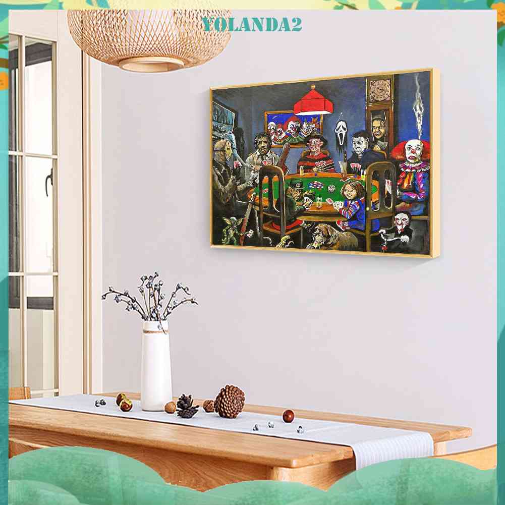 Tranh Đính Đá Kim Cương Toàn Bộ 5D DIY Hình Vẽ Kinh Dị Trang Trí Nhà Cửa