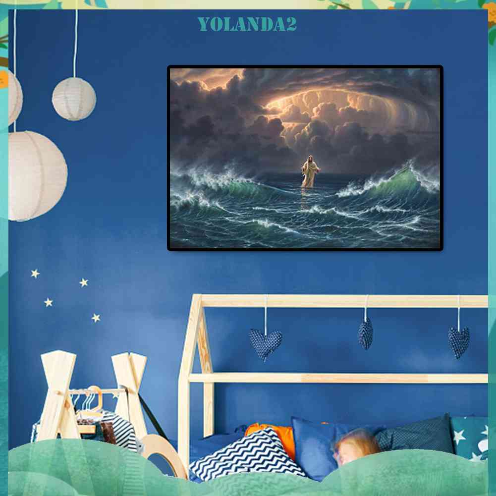 Tranh Đính Đá Kim Cương Toàn Bộ 5D DIY Hình Chúa Jesus