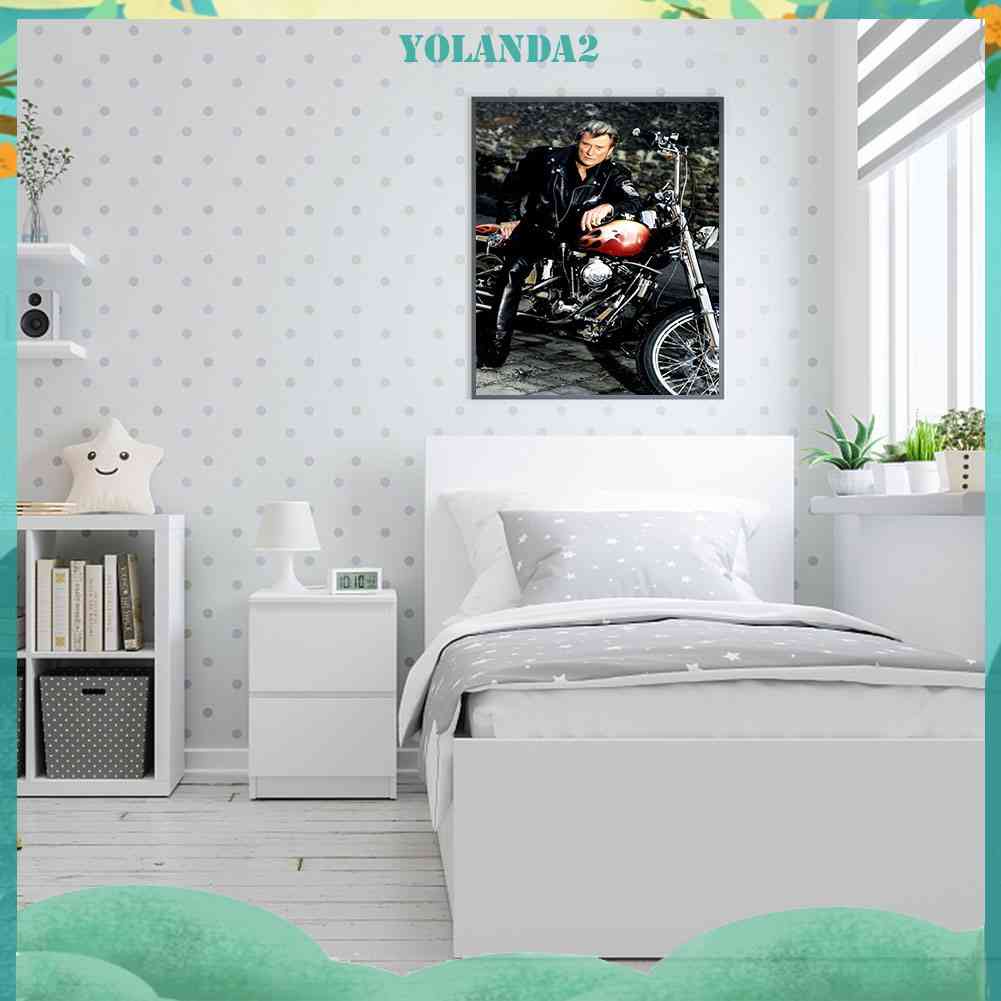 Tranh Đính Đá Kim Cương Toàn Bộ 5D DIY Hình Johnny Hallyday