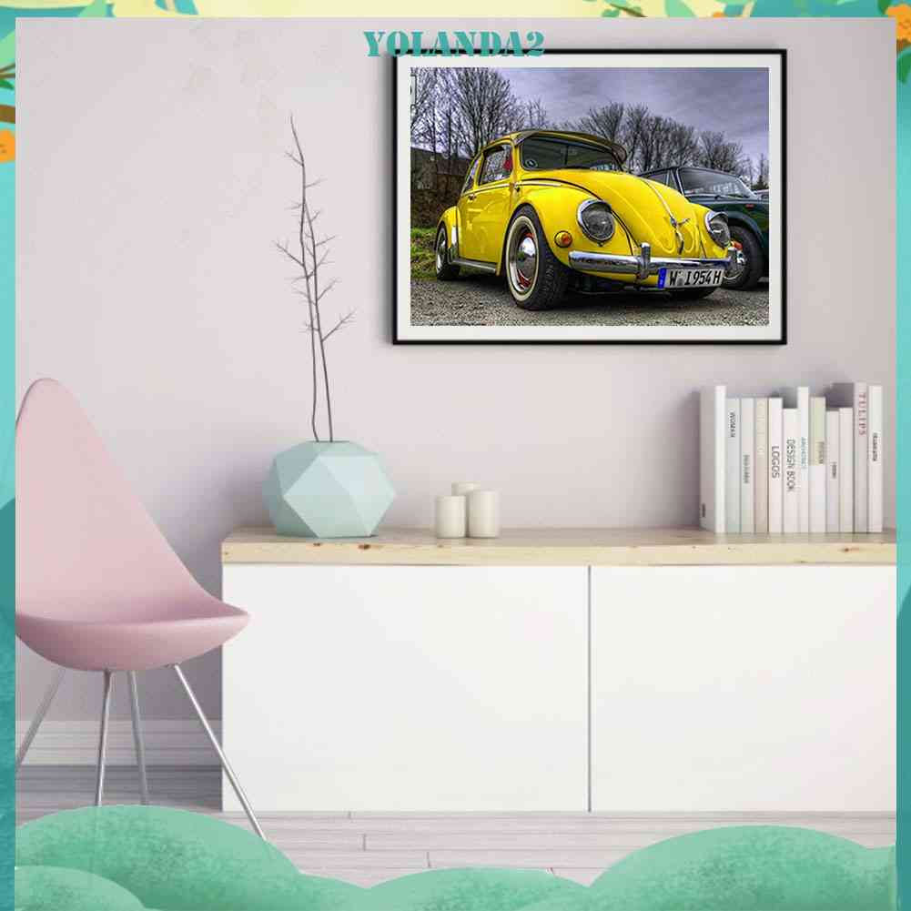 Bộ Tranh Đính Đá 5D Tự Làm Hình Bọ Rùa Volkswagen