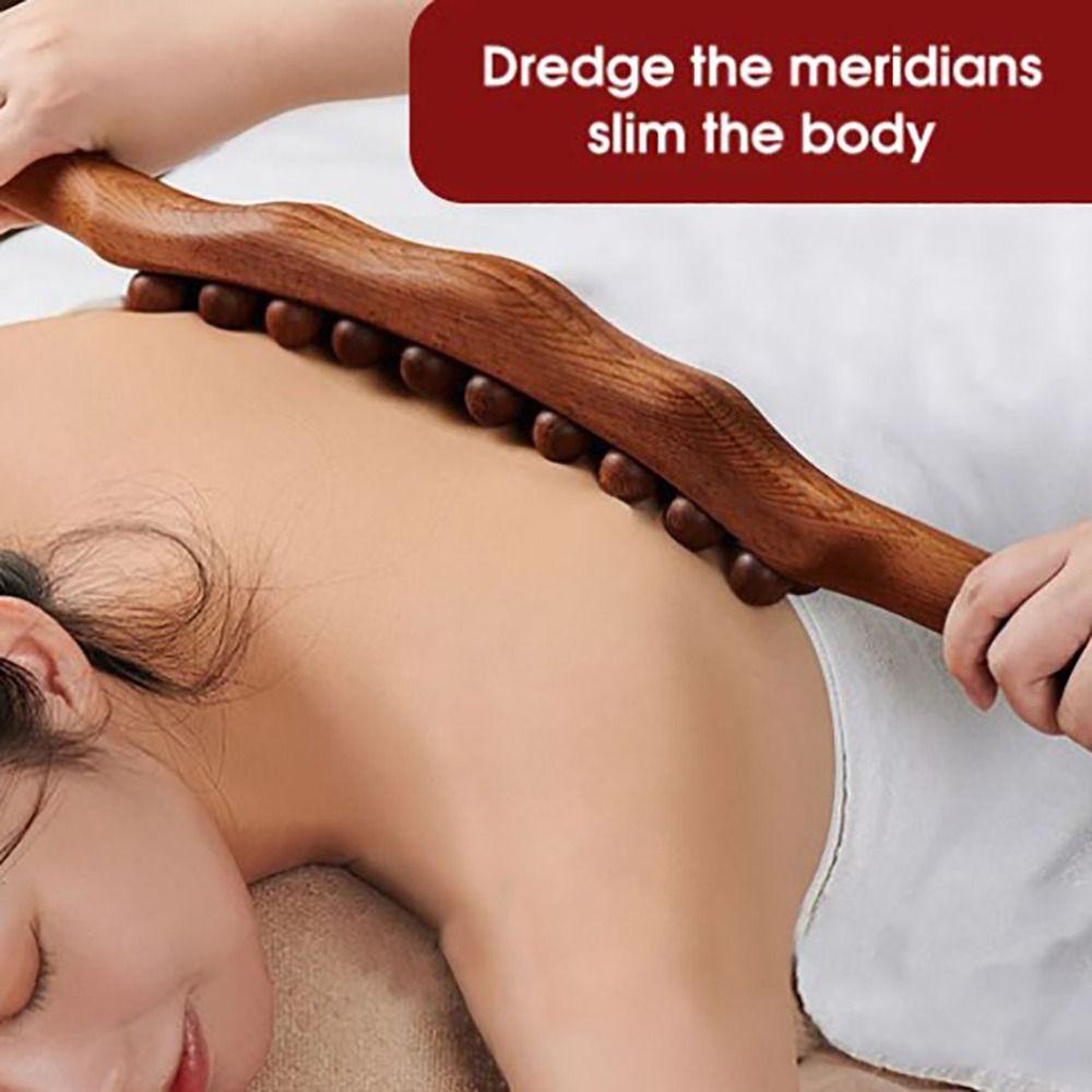 Gậy Gỗ 8 / 20 Hạt Gua Sha Mát Xa Lưng Và Cơ Thể Thư Giãn