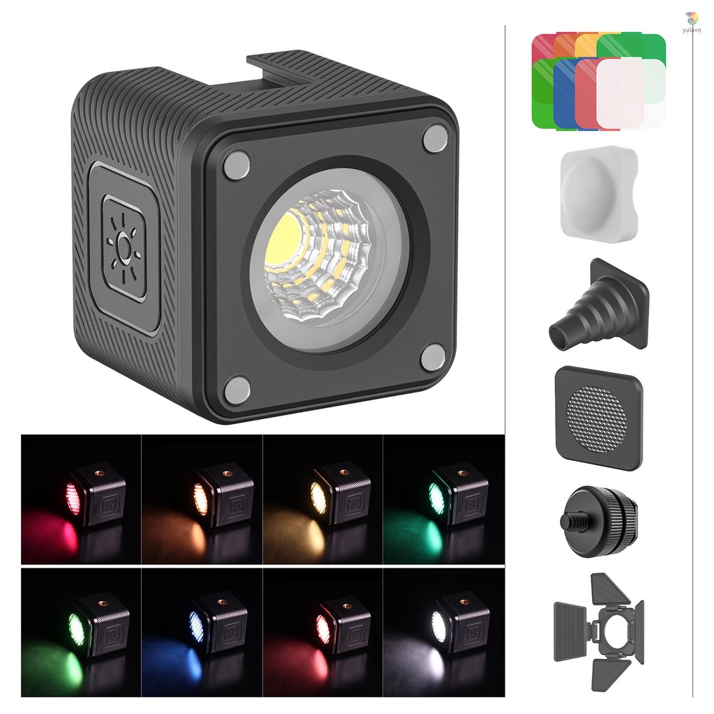 Đèn Lặn Biển Ulanzi L2 COB Mini IP68 5500K 4 Cấp Độ Sáng Tích Hợp Pin Từ Tính Chống Thấm Nước Thiết Kế Bằng Silicon