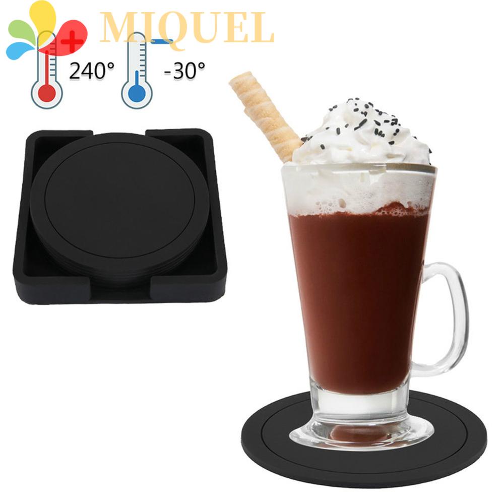 Set 7 Miếng Lót Ly Hình Tròn Cách Nhiệt Chống Trượt