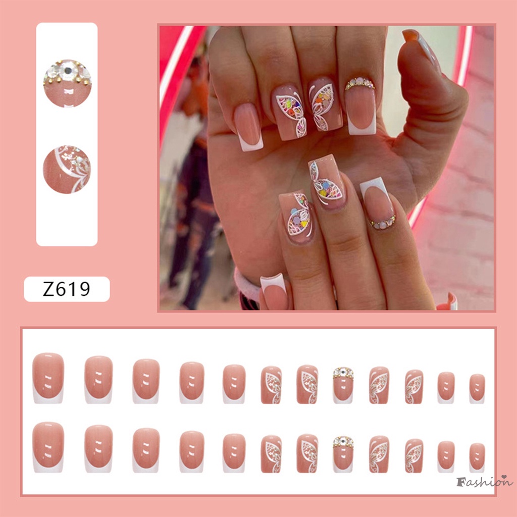 Móng Tay Giả Hình Vuông Nhiều Màu Quyến Rũ Và Quyến Rũ