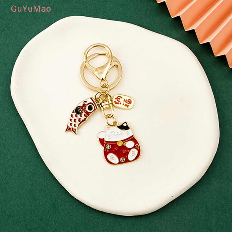 [cxGUYU] 1 Móc Khóa Hình Mèo Beckoning Phong Cách Nhật Bản Cho Nữ PRTA