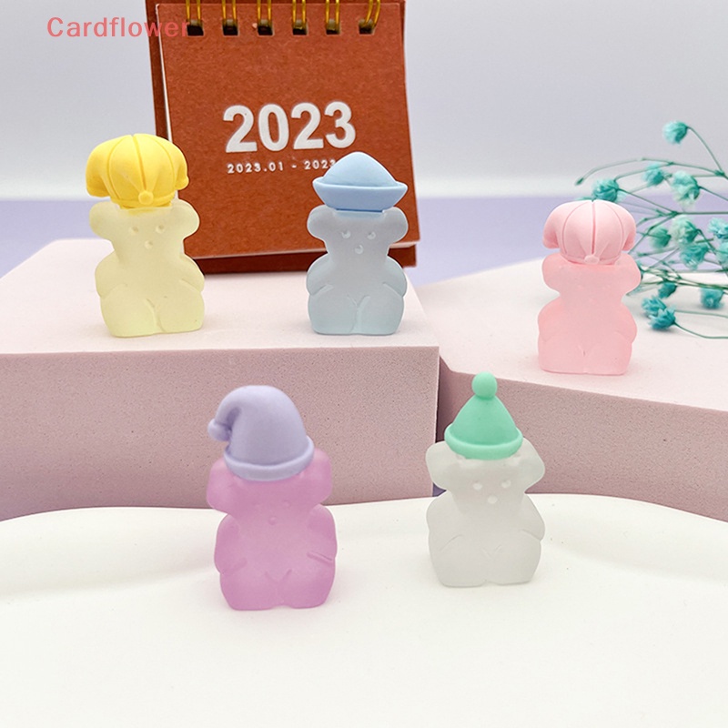 2 Phụ Kiện Trang Trí Hình Gấu Bằng Nhựa Phát Quang Dễ Thương Mới