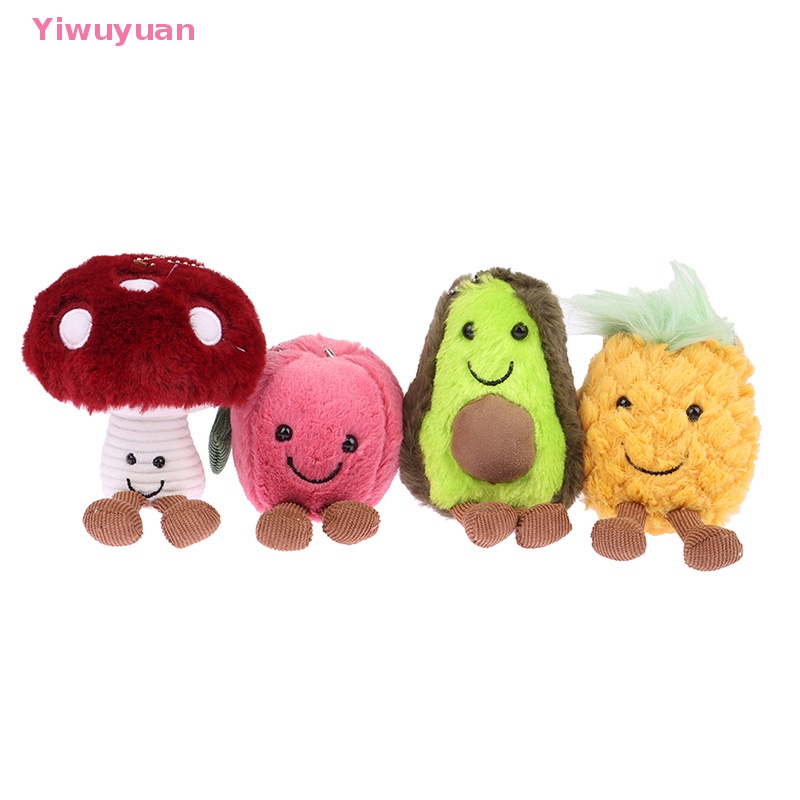 < Yiwuyuan > Móc Khóa Hình Trái Cây Nhồi Bông Mềm Mại Dễ Thương Mới