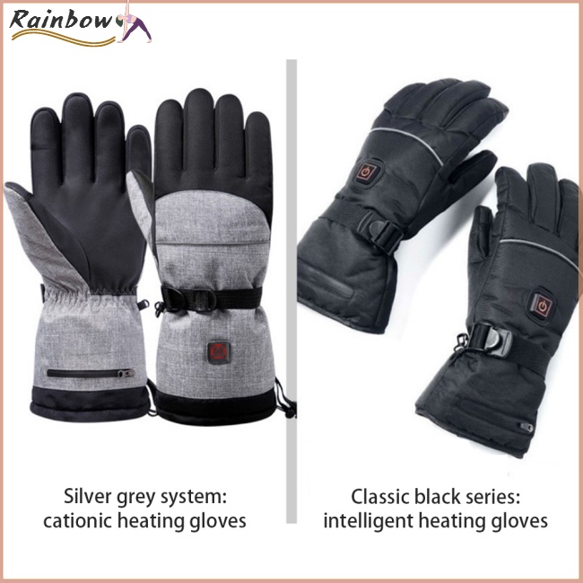 Găng Tay Sưởi Ấm Chạy Pin Lithium Thông Minh Có Thể Sạc Lại Dùng Trượt Tuyết / Đạp Xe Ngoài Trời Vào Mùa Đông