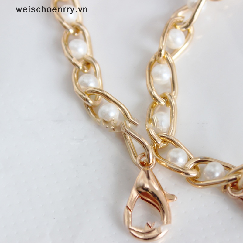 Dây Đeo Túi Xách Dạng Chuỗi Hạt Ngọc Trai Kích Thước 40-120cm Thay Thế Tiện Dụng