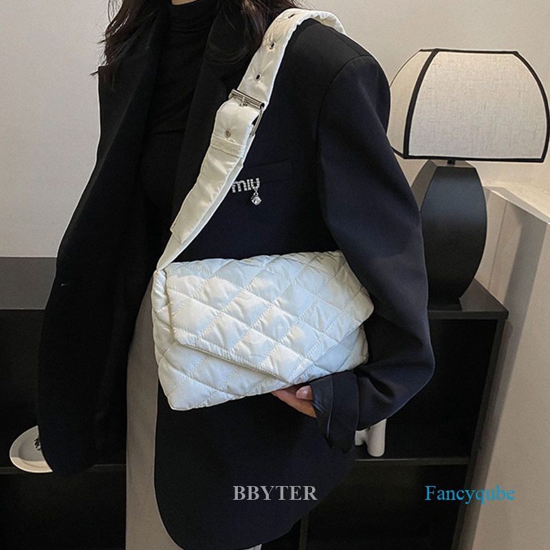 Túi Xách Tote Xách Tay Đeo Vai Khối Lượng Nhẹ Có Đệm Cotton Giữ Ấm Mùa Đông Cho Nữ