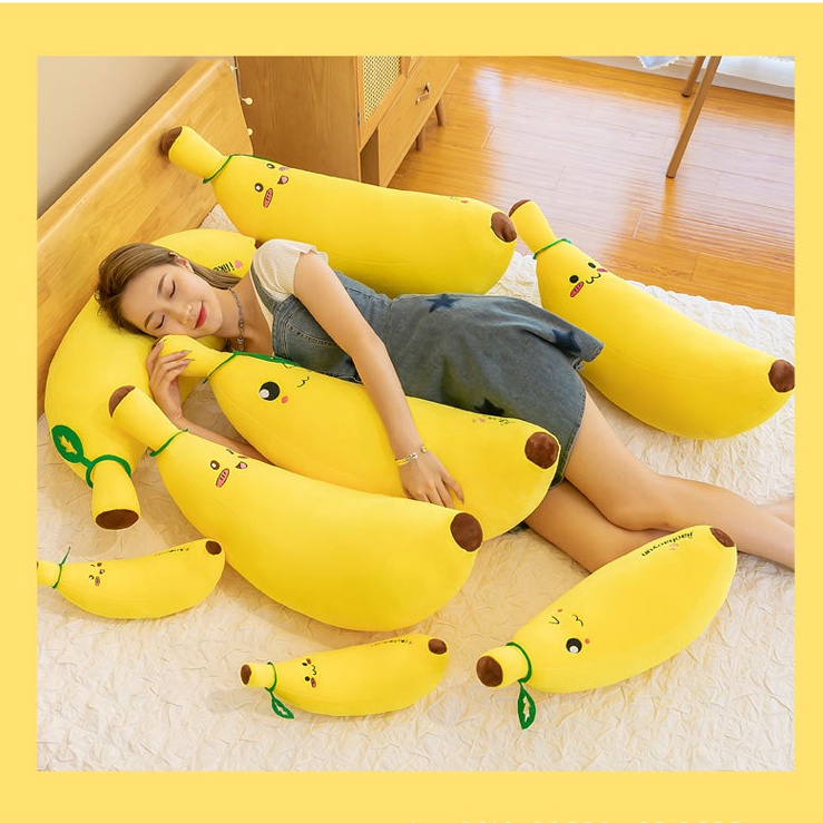 Gối Ôm Hình Quả Chuối Nhồi Bông Ngộ Nghĩnh Đáng Yêu Cho Bé