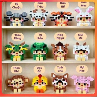 Lego Lắp Ráp 3D Mini 12 Con Giáp