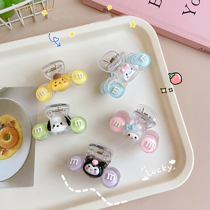 Kẹp Tóc Bằng Pu Hình Cá Mập Melody Cinnamoroll Kuromi Dễ Thương Y2K