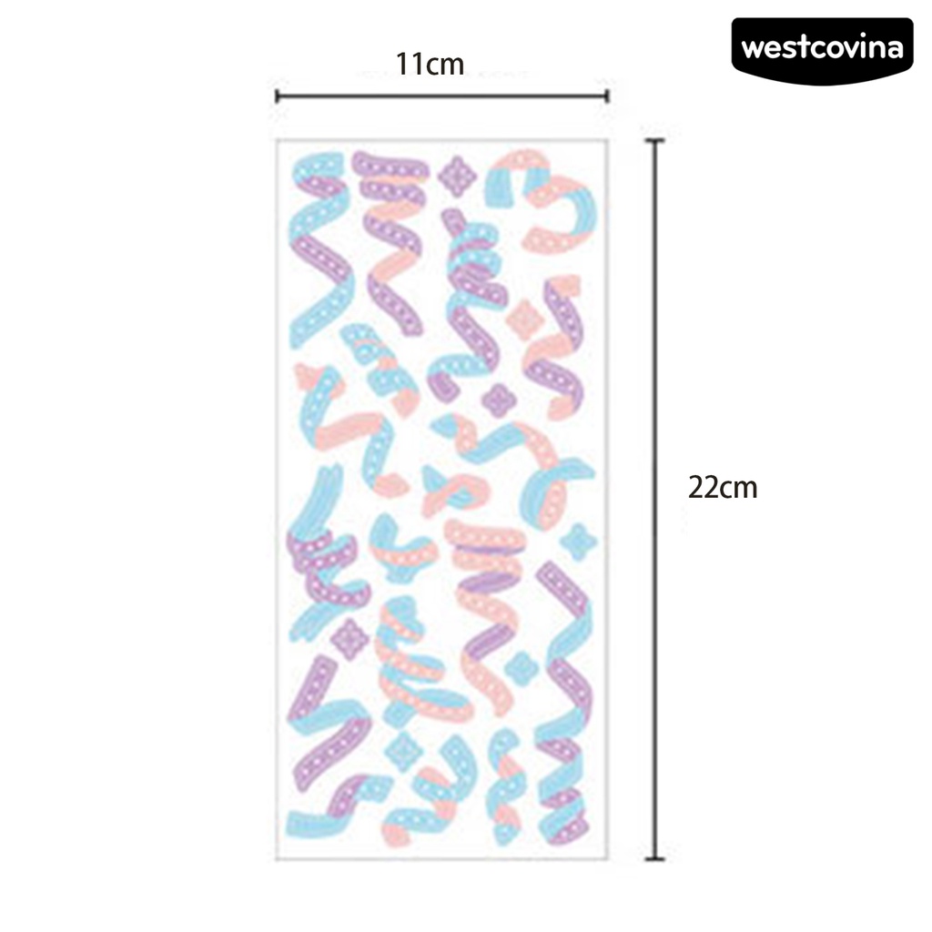 [COD]♪1 Tờ Miếng Dán Tự Dính Bằng PVC Họa Tiết Lấp Lánh Chống Thấm Nước Trang Trí Văn Phòng / Trường Học