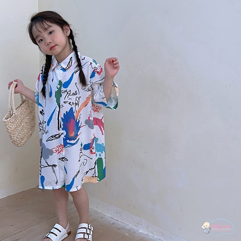 Áo Thun Cotton Thân Thiện Với Da Thoáng Khí Thời Trang Đi Biển Mùa Hè Cho Bé Gái